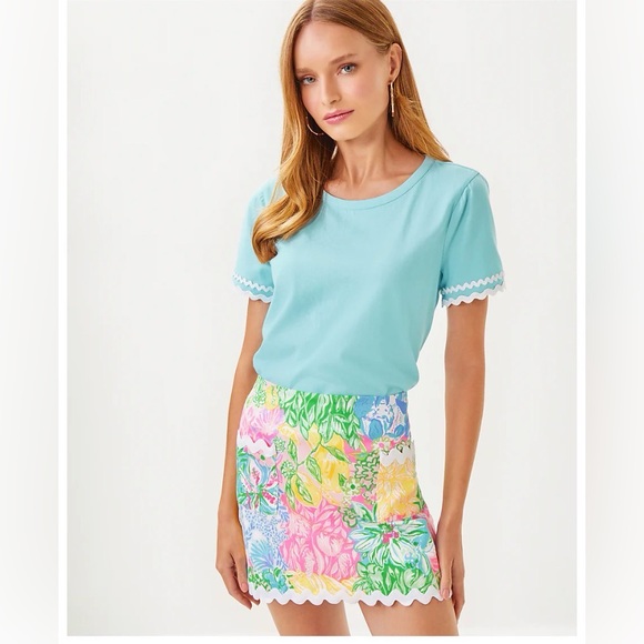 Lilly Pulitzer Dresses & Skirts - NWT Lilly Pulitzer GARDNER MINI SKORT, MULTI BRIGHT DELIGHT PATCH
